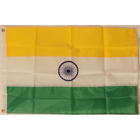 India Indian National Flag 2 X 3 Foot 100% Polyester World Flags Decor - Picture 2 of 2